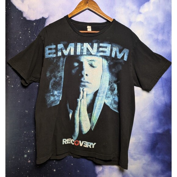 Eminem Recovery Album Mens Size Large Original Tultex Rap Slim Shady Praying - Picture 1 of 8